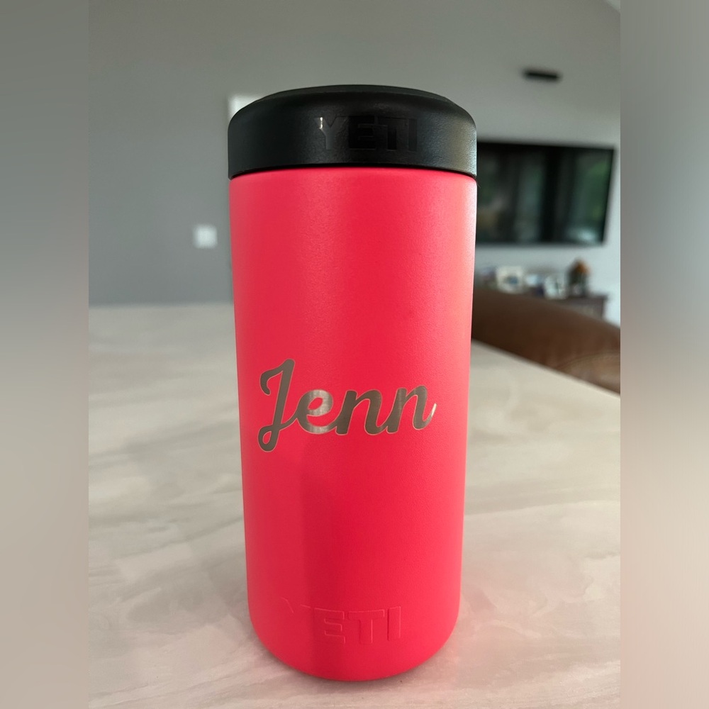 For Jenn’s! RAMBLER® 12 OZ COLSTER® SLIM CAN COOLER coozie Bimini Pink used good
